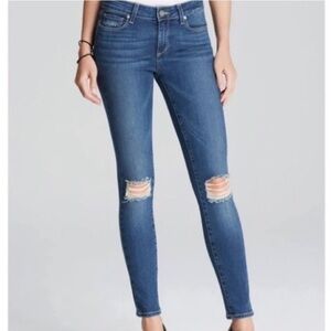 Paige Verdugo Crop Mavis Destructed Jeans Size 28